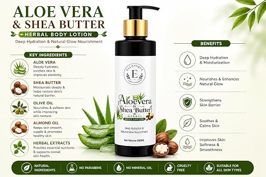 Aloe Vera Shea Butter Herbal Body Lotion 200ml
