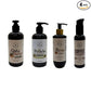 Shea Butter Herbal Body Wash + Protein Enriched Flaxseed Shampoo + Argan Oil Aloe Vera Conditioner + Coffee Extract Vitamin E Face Wash