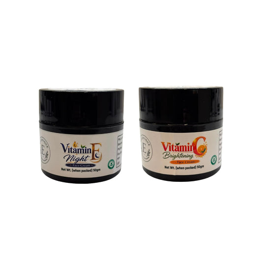 Vitamin E Glycerin Night Face Cream + Vitamin C Brightening Face Cream