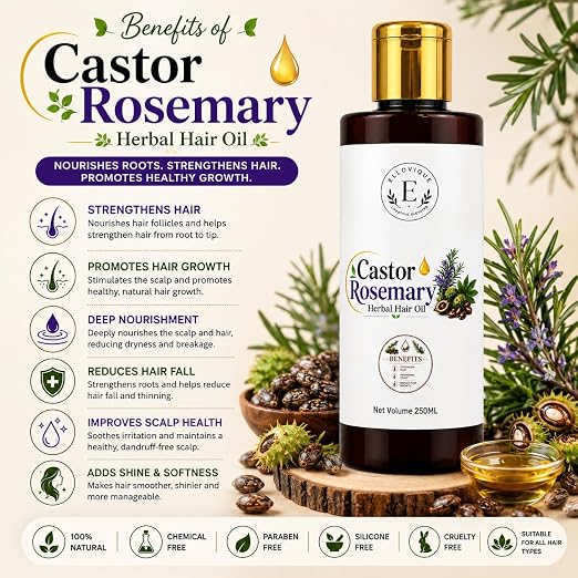 Castor Rosemary Herbal Hair Oil 250ml