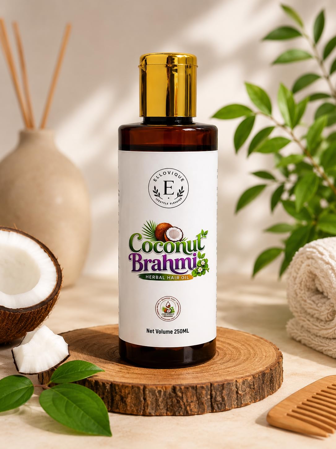 Coconut Brahmi Herbal Hair Oil 250ml ( Pack of 2 )